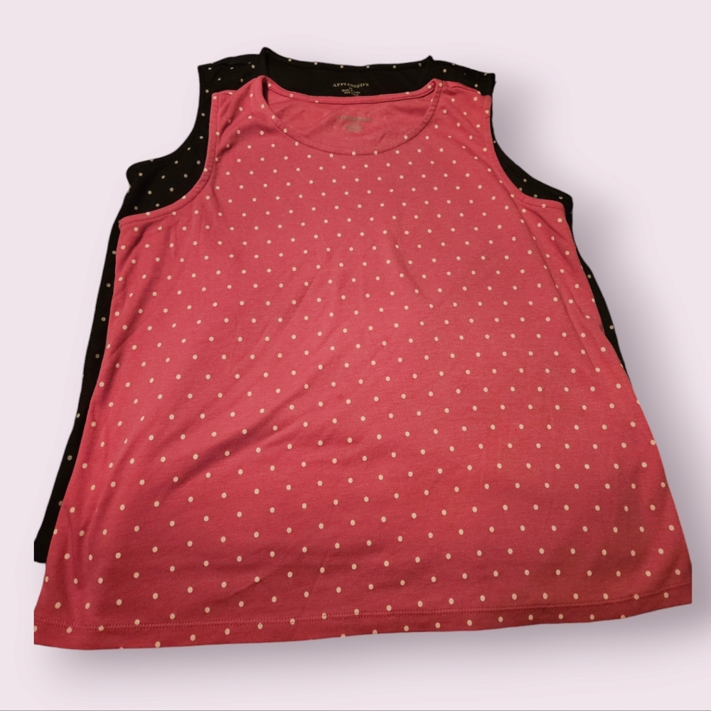 LOT Of 2!! Sz L Appleseed's dotted tanks